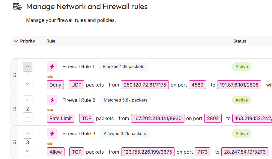 Edge Firewall rules